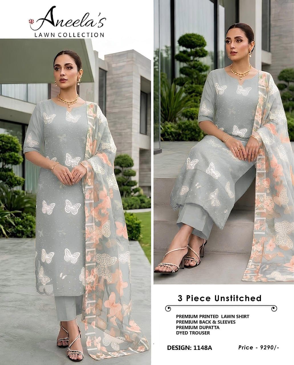 Aneela Embroidered 2-Piece Lawn Suit – Design 07