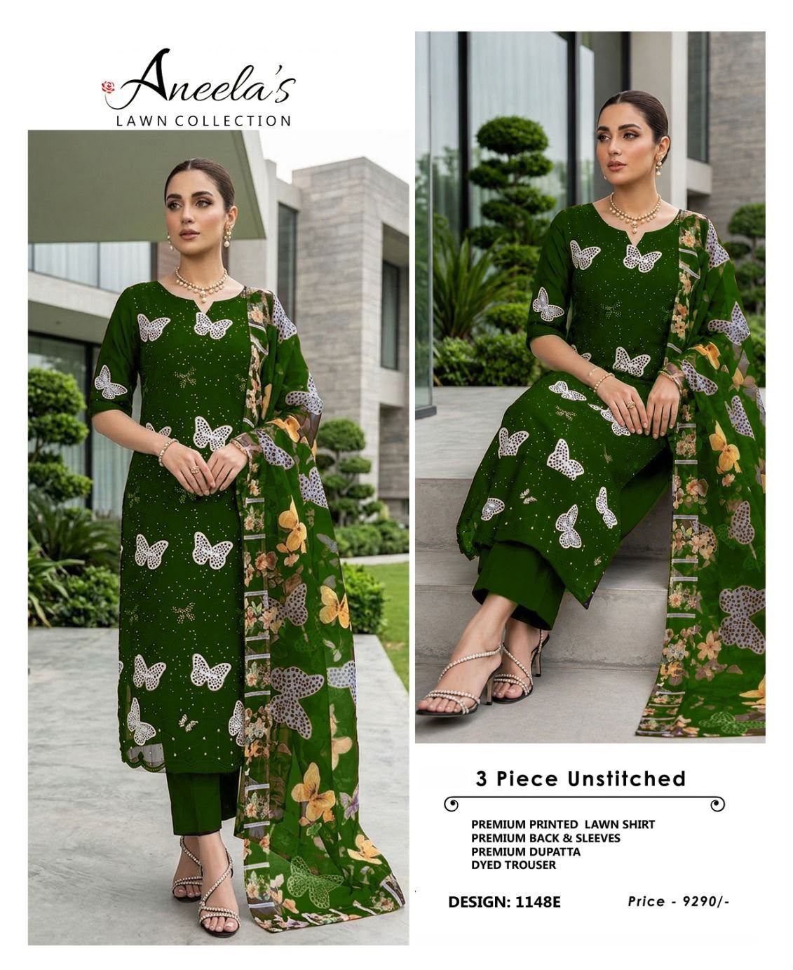 Aneela Embroidered 2-Piece Lawn Suit – Design 09