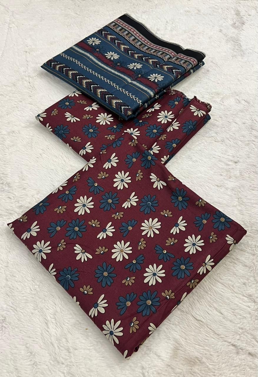 Bin Saeed Unstitched 3-Piece Printed Lawn Suit – Design 12