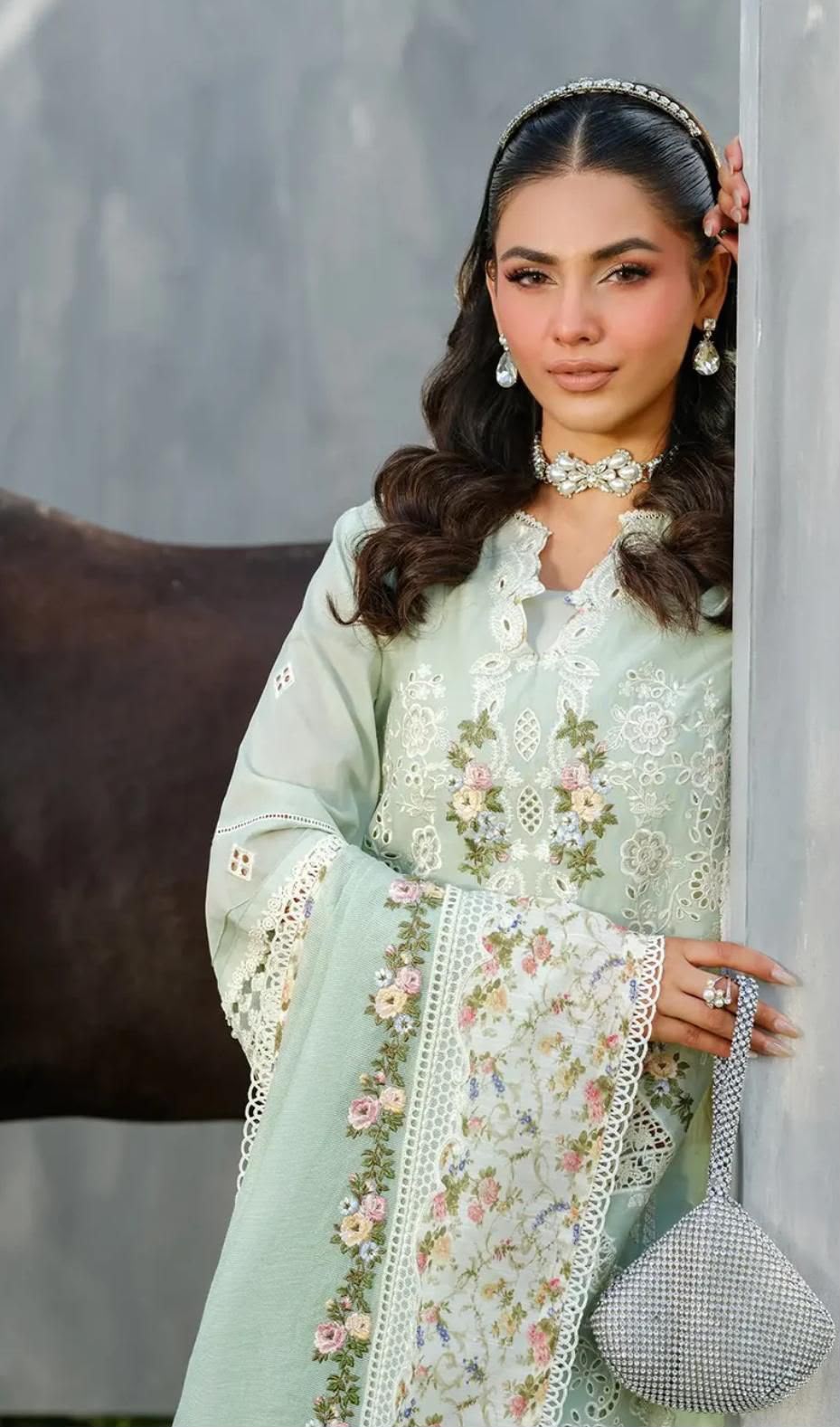 IElaf Embroidered 3-Piece Lawn Suit – Design 02