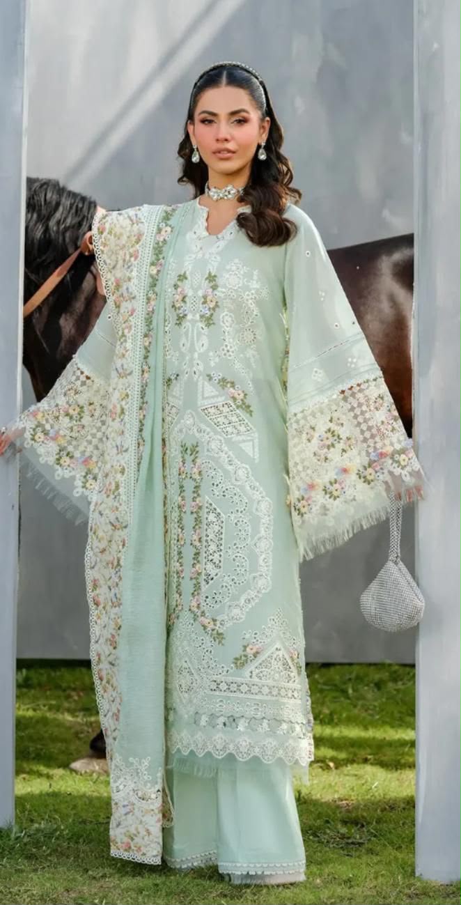 IElaf Embroidered 3-Piece Lawn Suit – Design 03