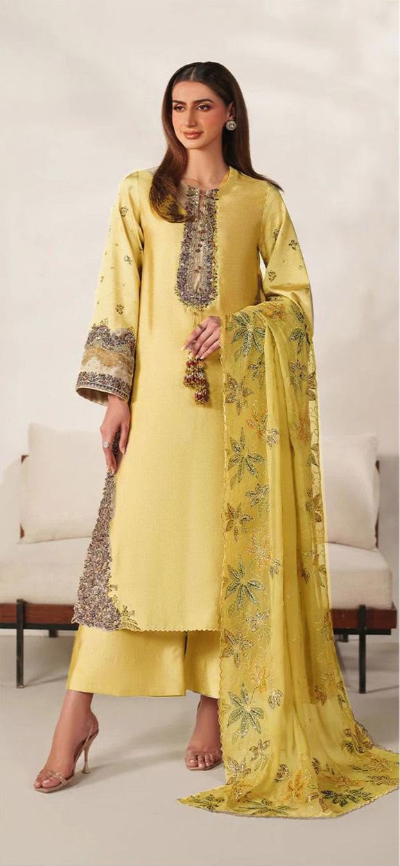 Iznik Embroidered 3-Piece Lawn Suit – Design 01