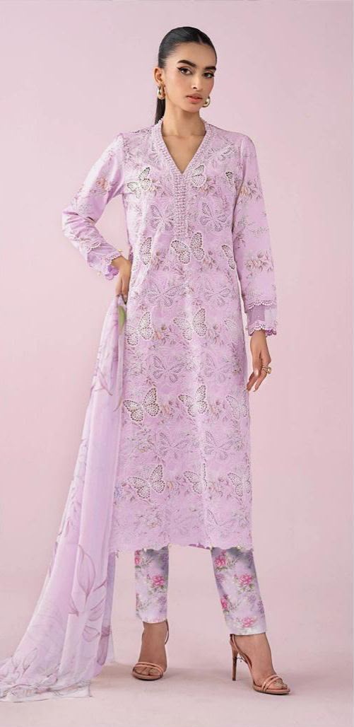 Maria.B Embroidered 3-Piece Lawn Suit – Design 01