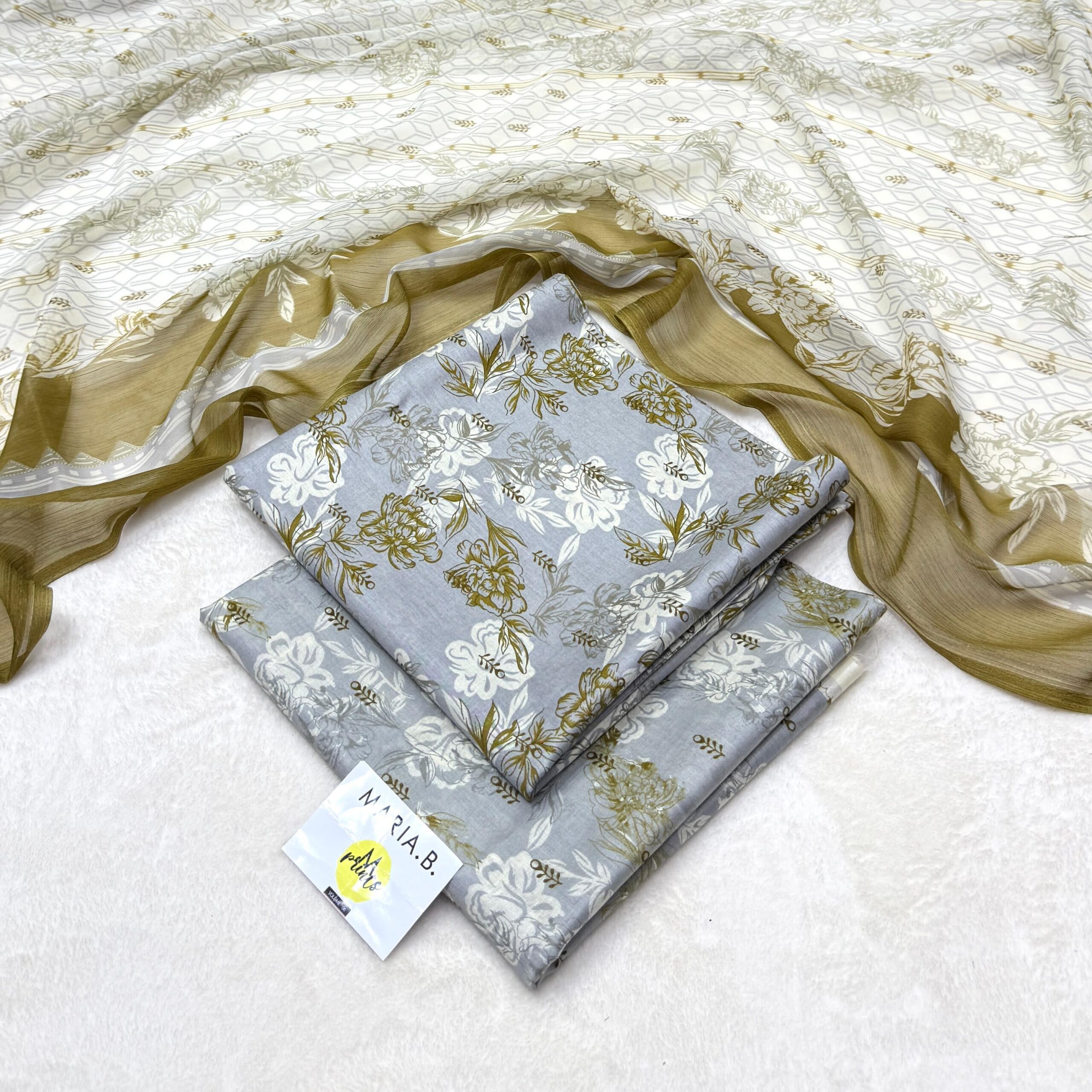 Maria.B Unstitched 3-Piece Printed Lawn Suit – Design 10