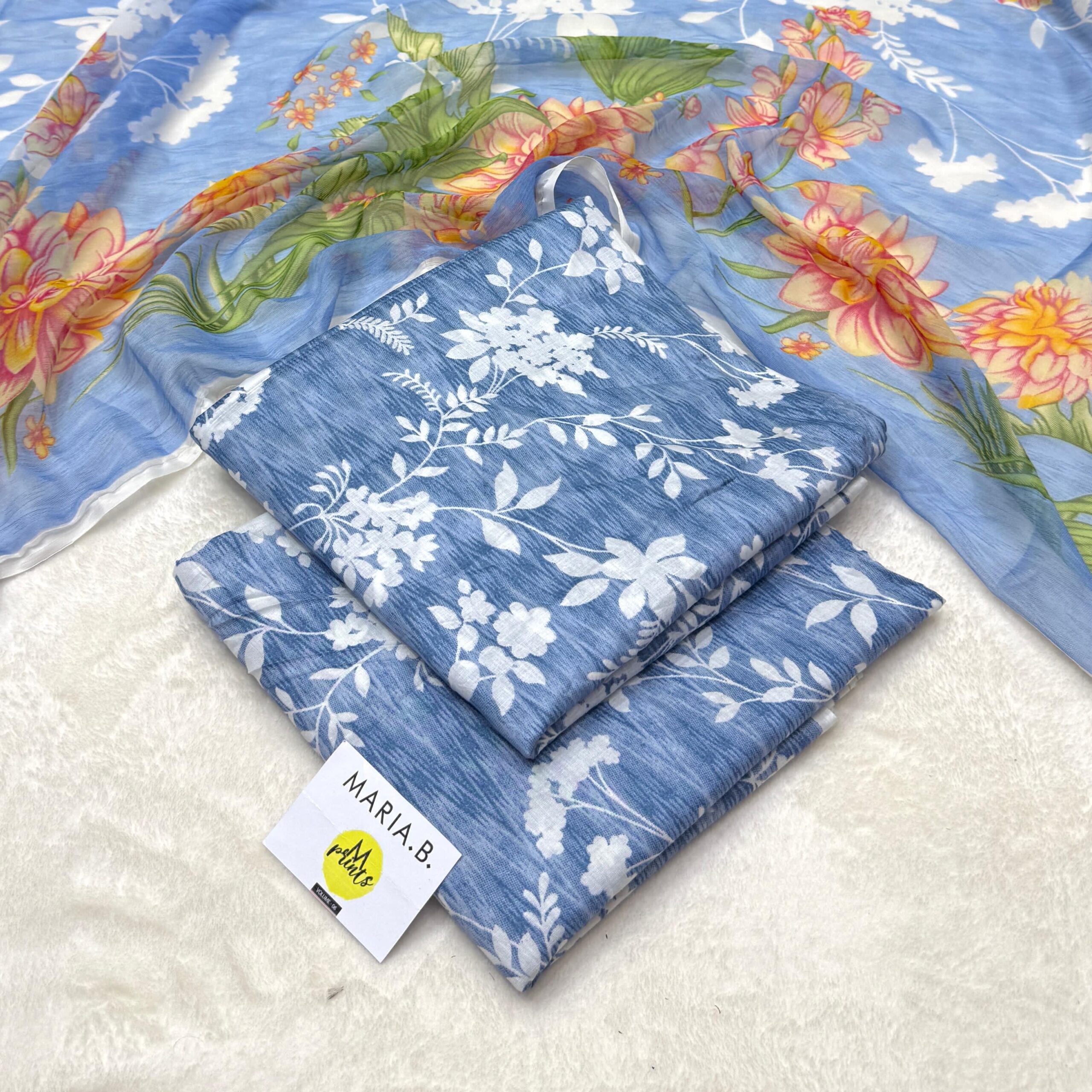 Maria.B Unstitched 3-Piece Printed Lawn Suit – Design 12