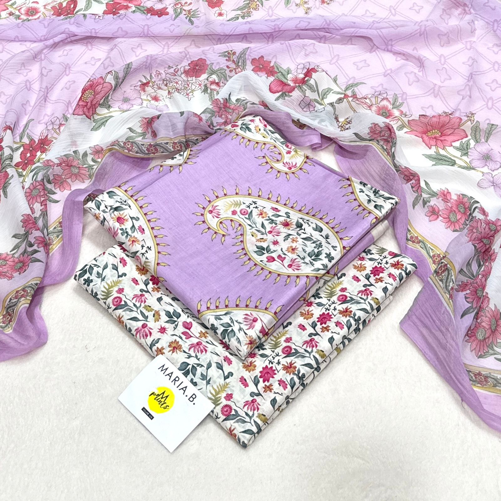 Maria.B Unstitched 3-Piece Printed Lawn Suit – Design 25