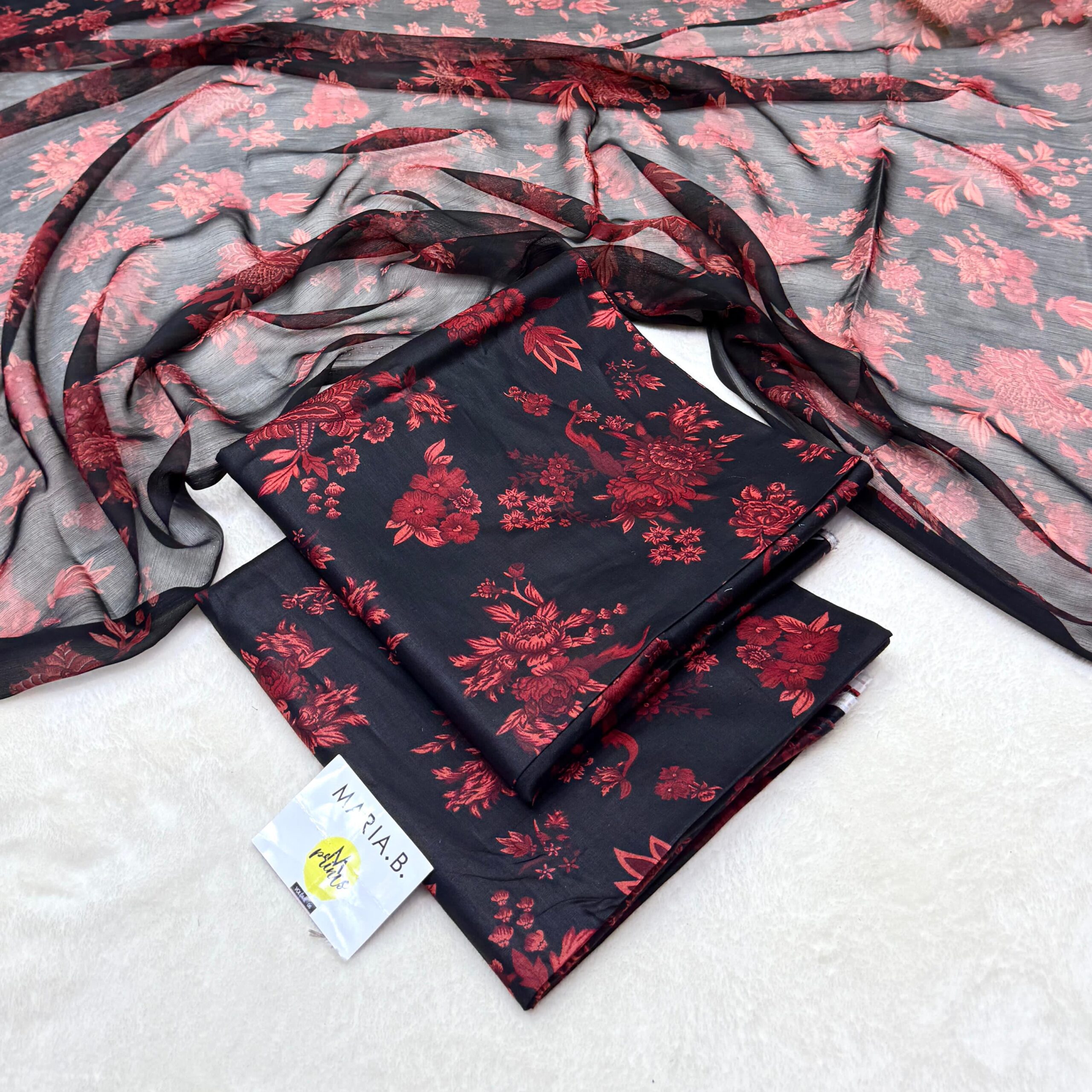 Maria.B Unstitched 3-Piece Printed Lawn Suit – Design 38