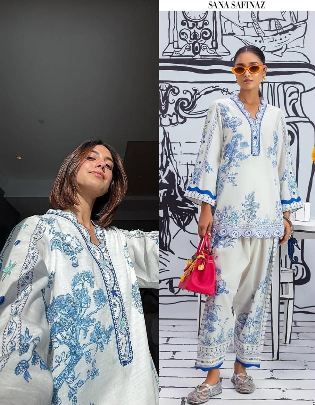 Sapphire Unstitched 2-Piece Printed Lawn Suit – Design 17