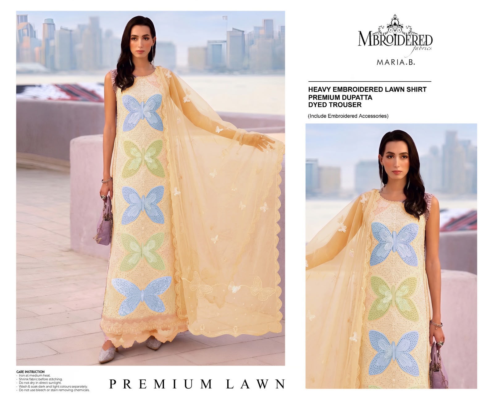 Maria.B Embroidered 3-Piece Lawn Suit – Design 02