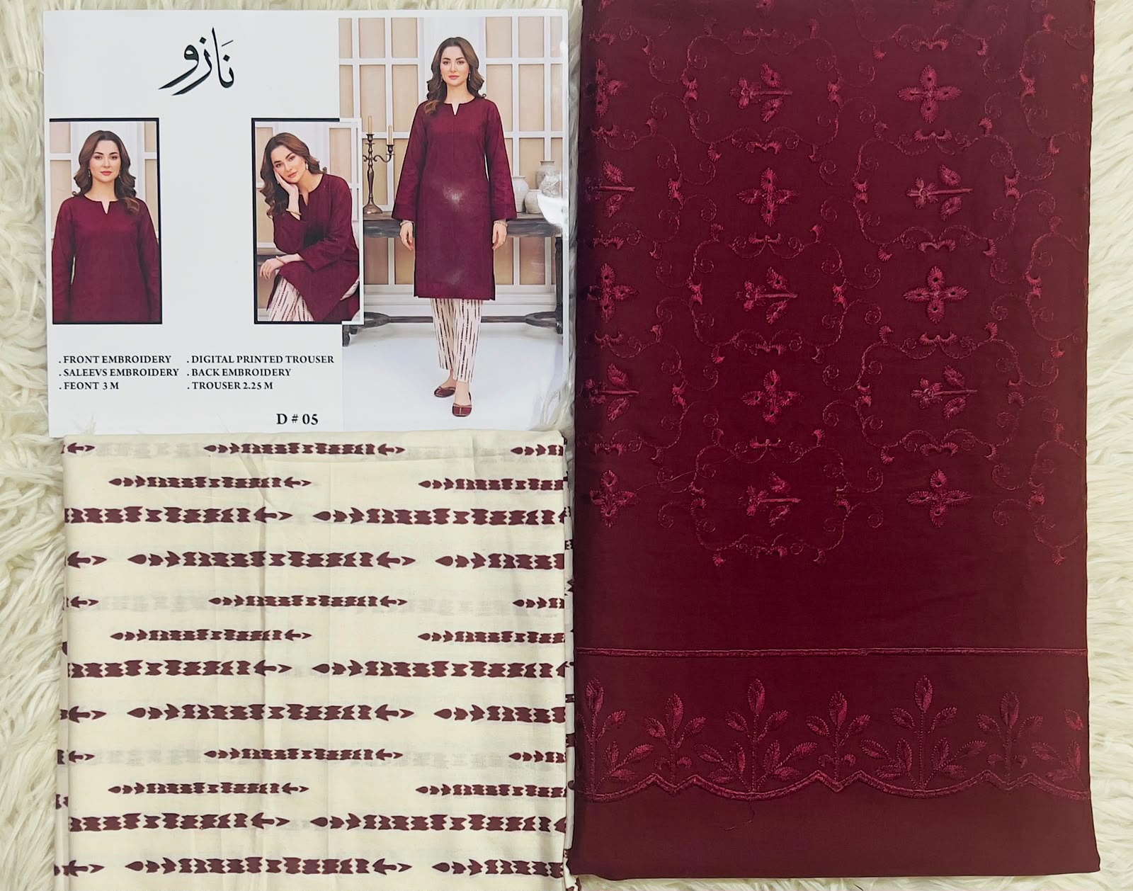 Nazeo Embroidered 2-Piece Lawn Suit – Design 02