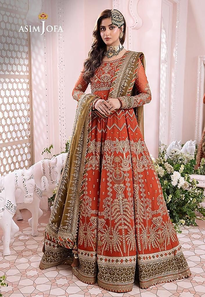 Asim Jofa Embroidered Chiffon Frock