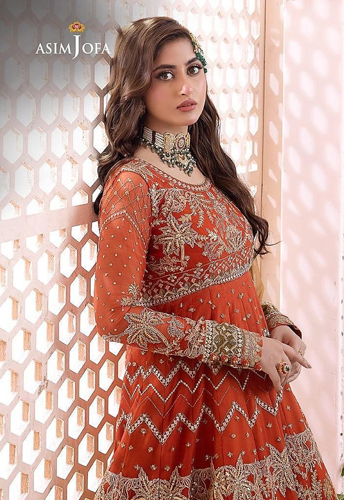 Asim Jofa Embroidered Chiffon Frock - Image 3