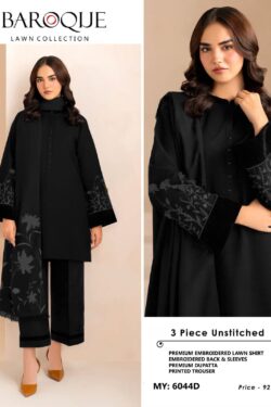 Baroque Embroidered Lawn 3-Piece Suit