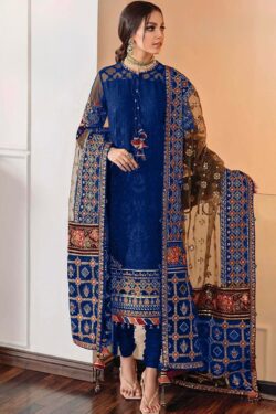 Baroque Embroidered Organza Suit
