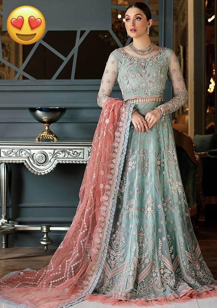 Emaan Adeel Bridal Net Frock