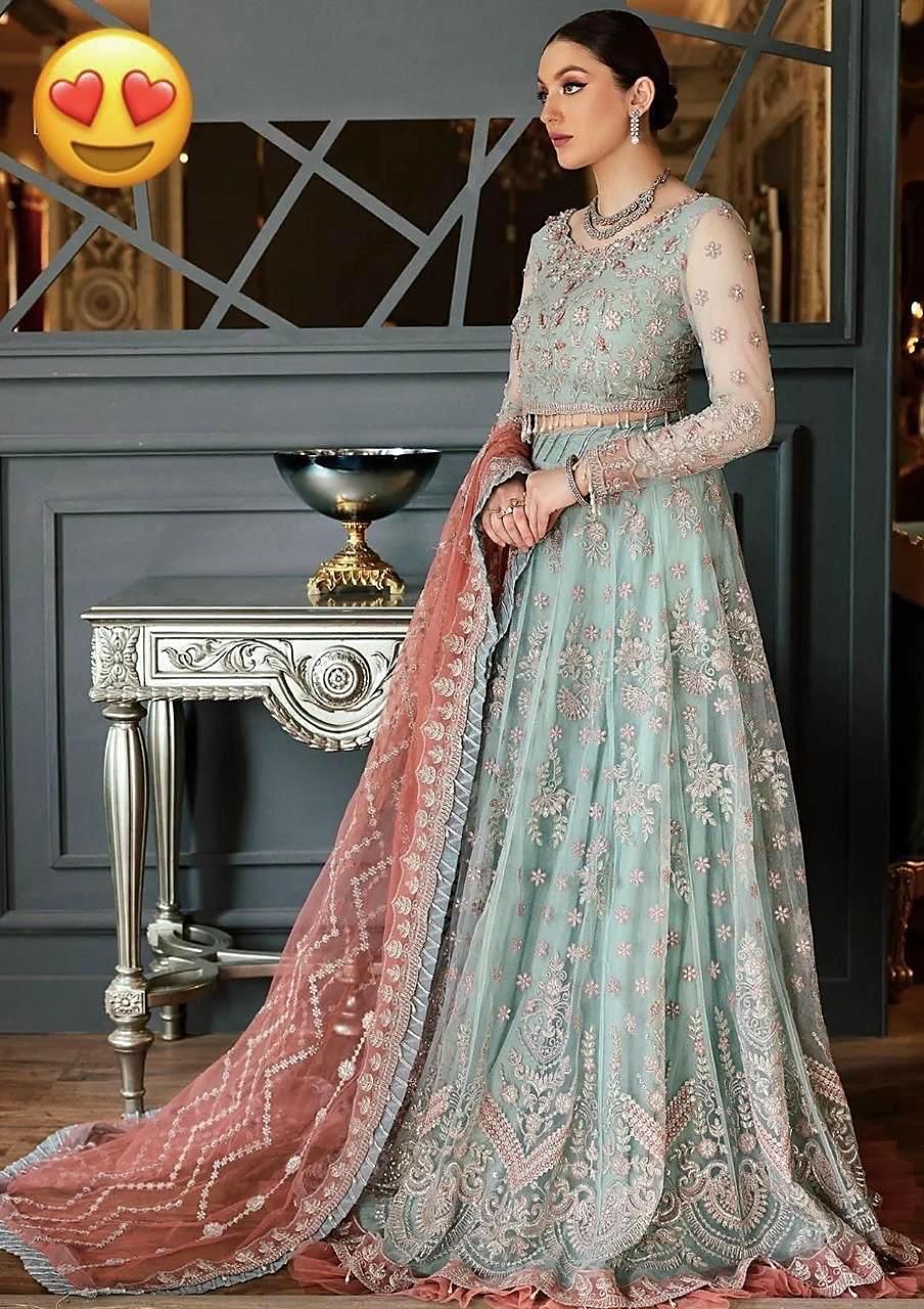 Emaan Adeel Bridal Net Frock - Image 2
