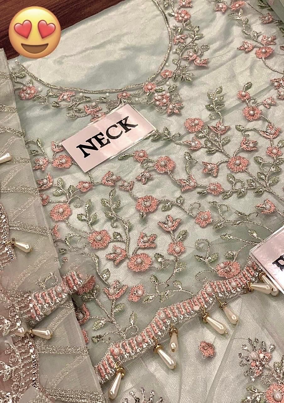 Emaan Adeel Bridal Net Frock - Image 5