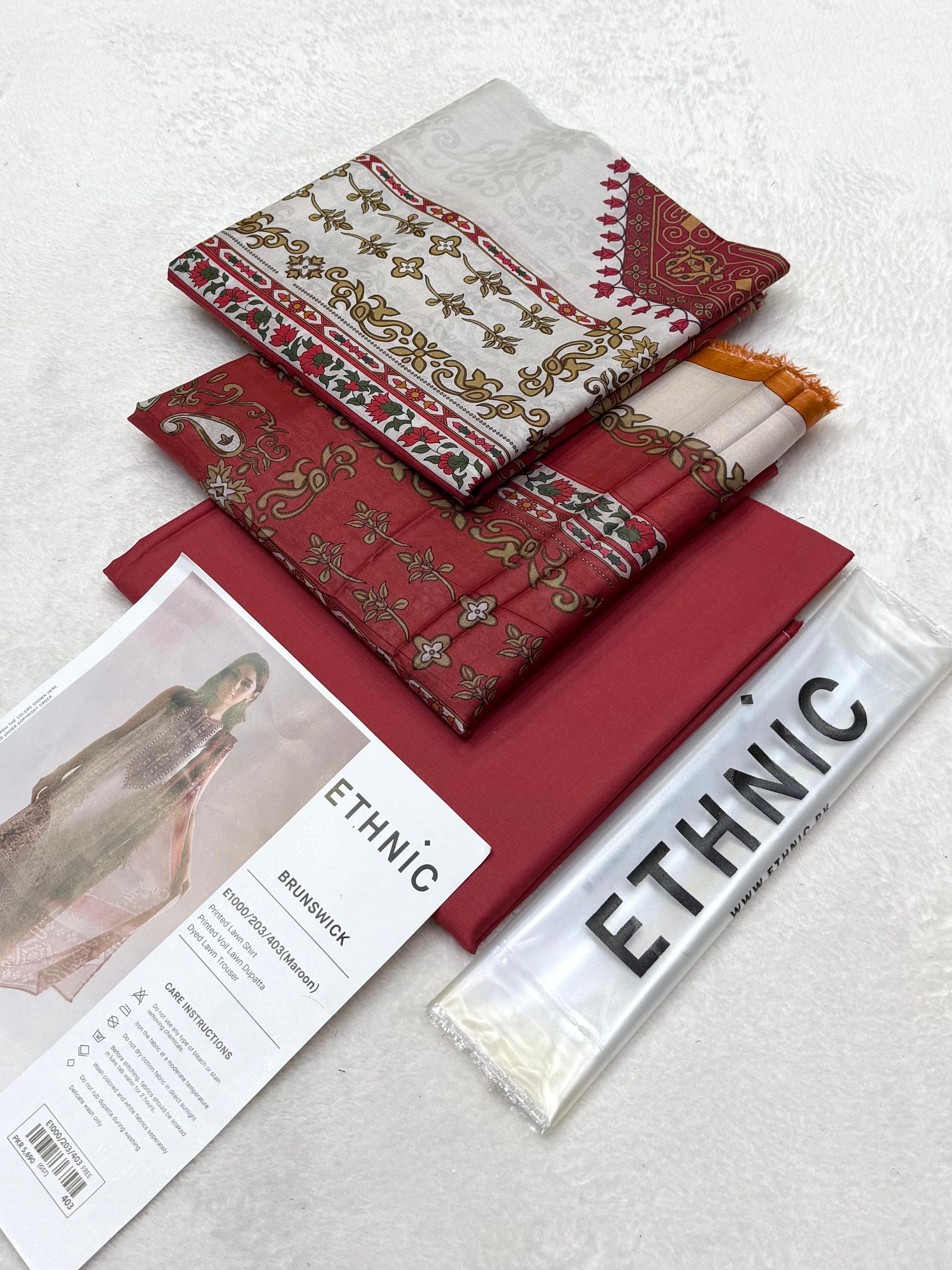 Ethnic Digital Printed Lawn 3-Piece Suit - Image 4