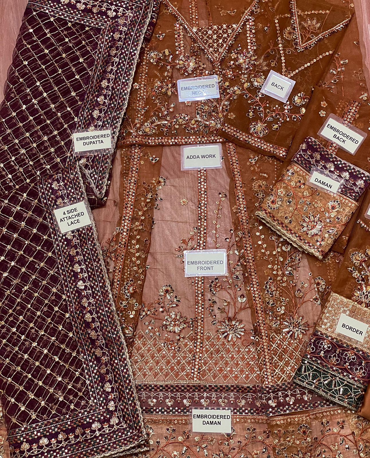 Farasha Embroidered Net Frock - Image 4