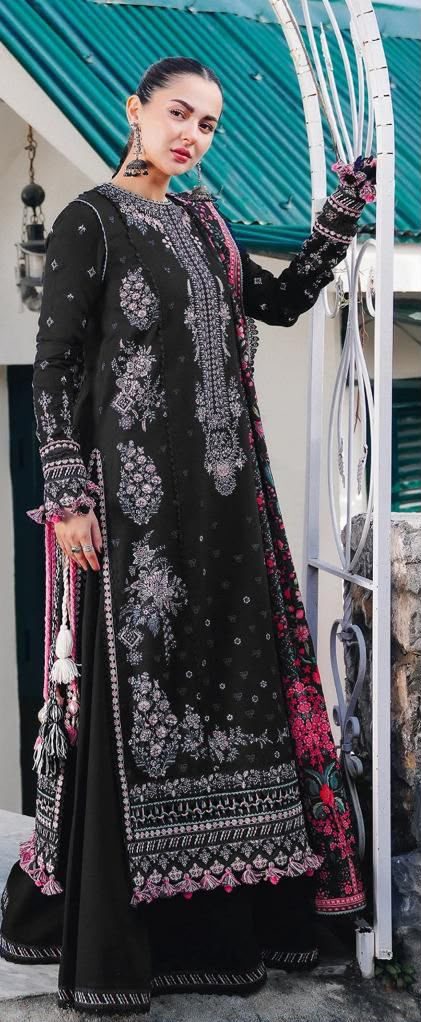 Hussain Rehar Embroidered Lawn 3-Piece Suit - Image 6