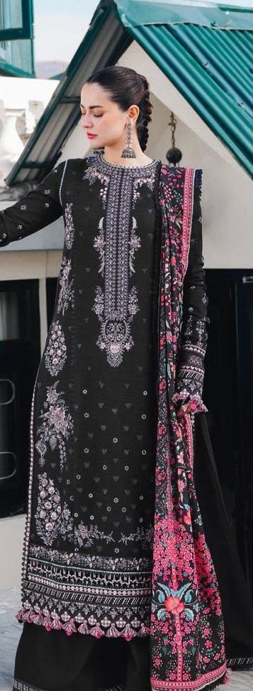Hussain Rehar Embroidered Lawn 3-Piece Suit - Image 7