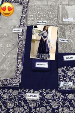 Imrozia Embroidered Chiffon Maxi