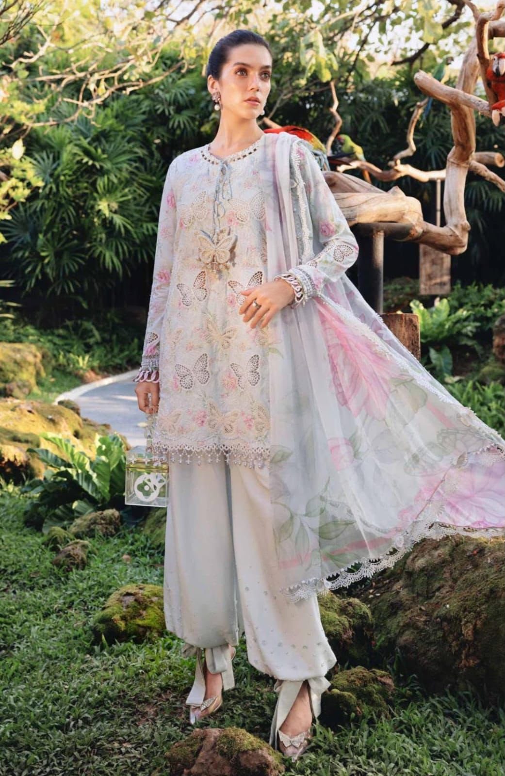 Maria B Embroidered Lawn 3-Piece Suit - Image 4