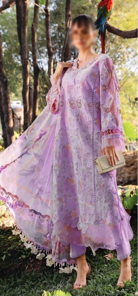 Maria B Embroidered Lawn 3-Piece Suit - Image 2