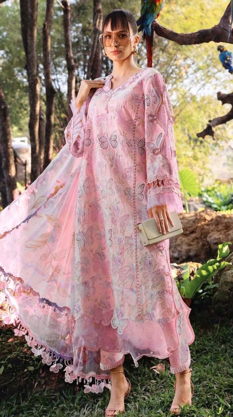 Maria B Embroidered Lawn 3-Piece Suit - Image 9