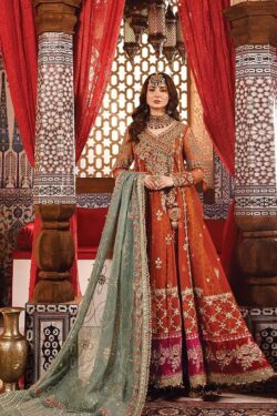 Maria.B Embroidered Net Maxi