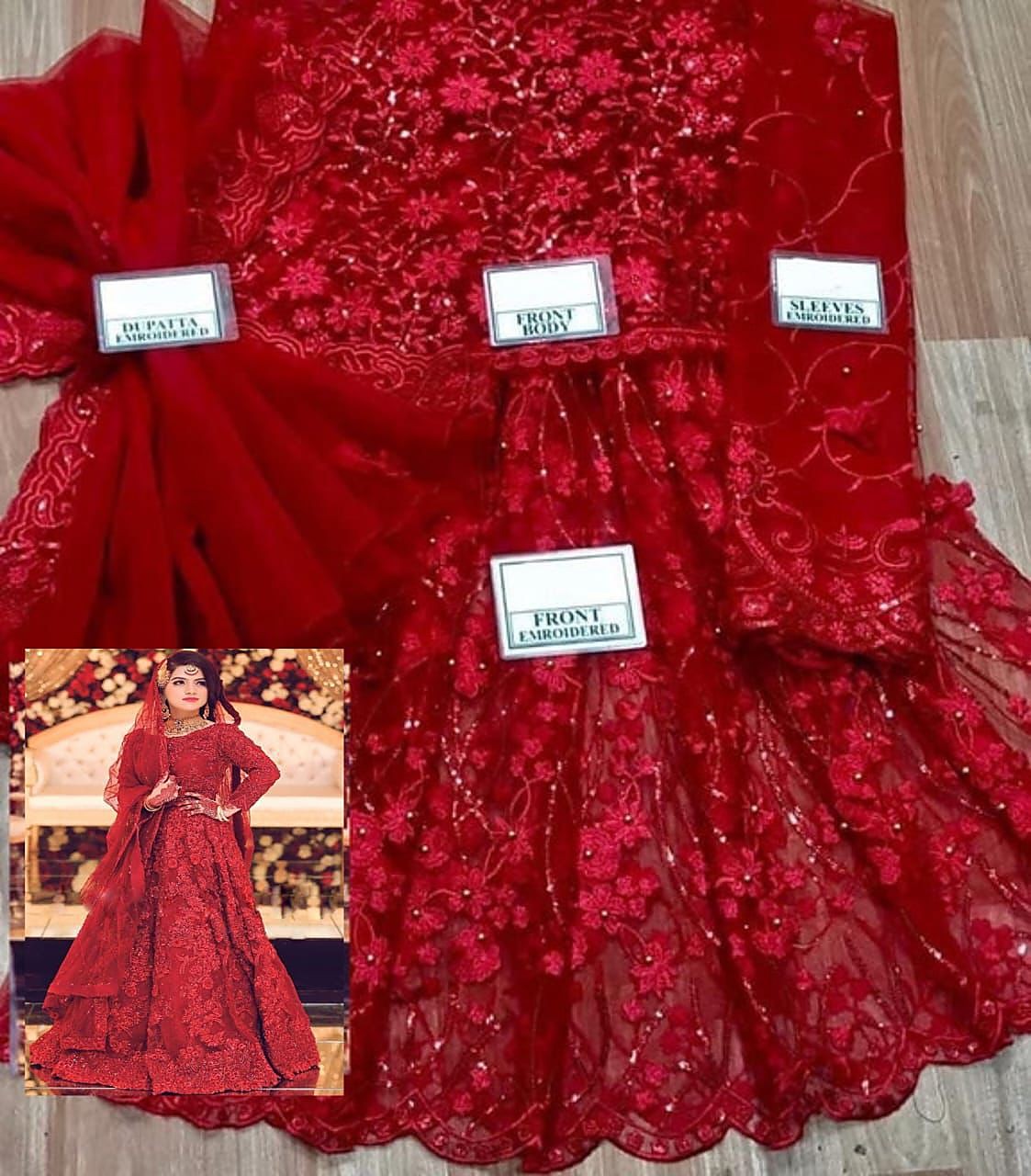 Maryam & Maria Bridal Net Frock - Image 3