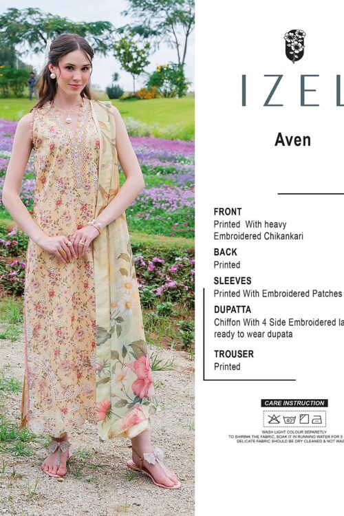 IZEL Aven Printed Lawn Suit