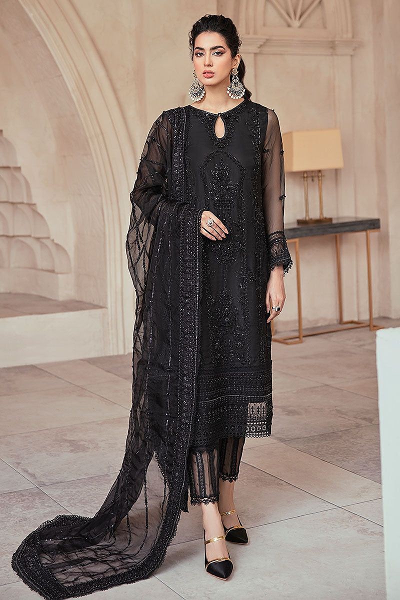 Mushq Wedding Embroidered Net Suit - Image 6