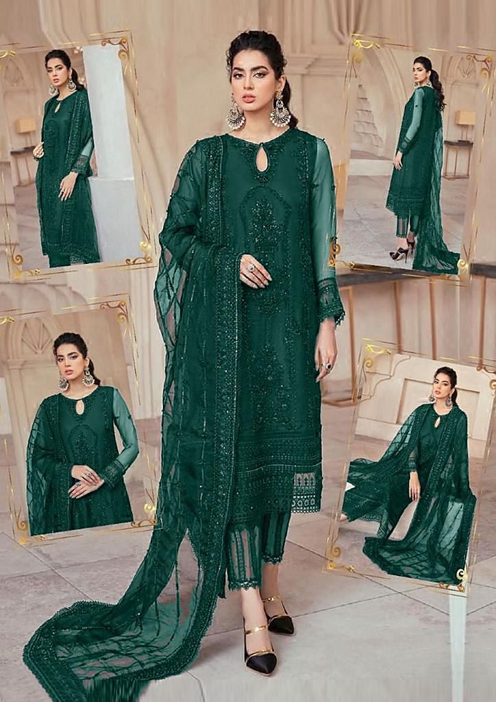 Mushq Wedding Embroidered Net Suit - Image 4