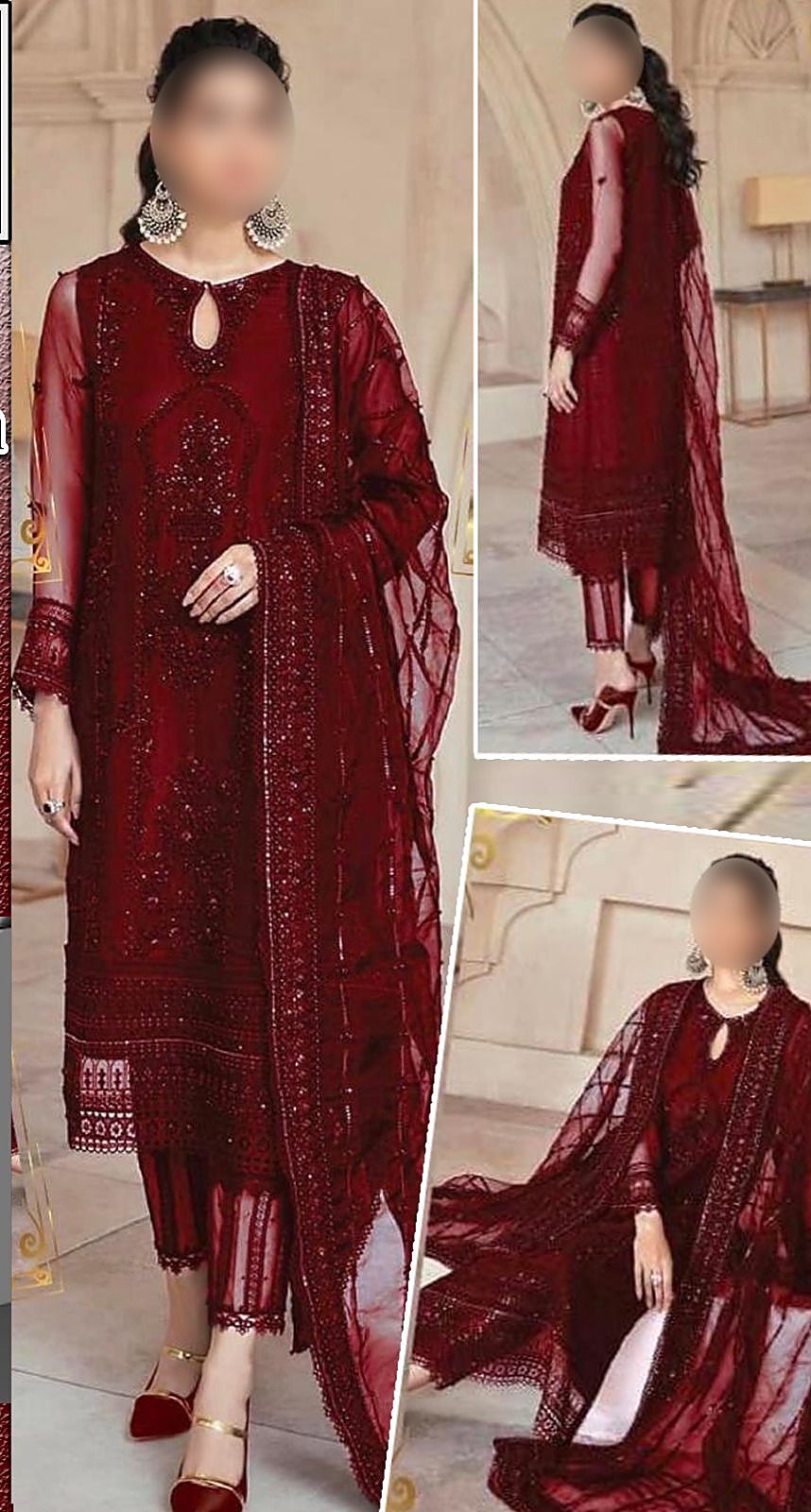 Mushq Wedding Embroidered Net Suit - Image 5
