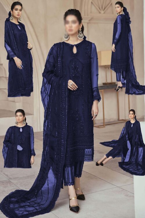 Mushq Wedding Embroidered Net Suit
