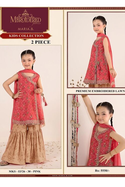 Maria.B Kids 2-Piece Embroidered Lawn Suit