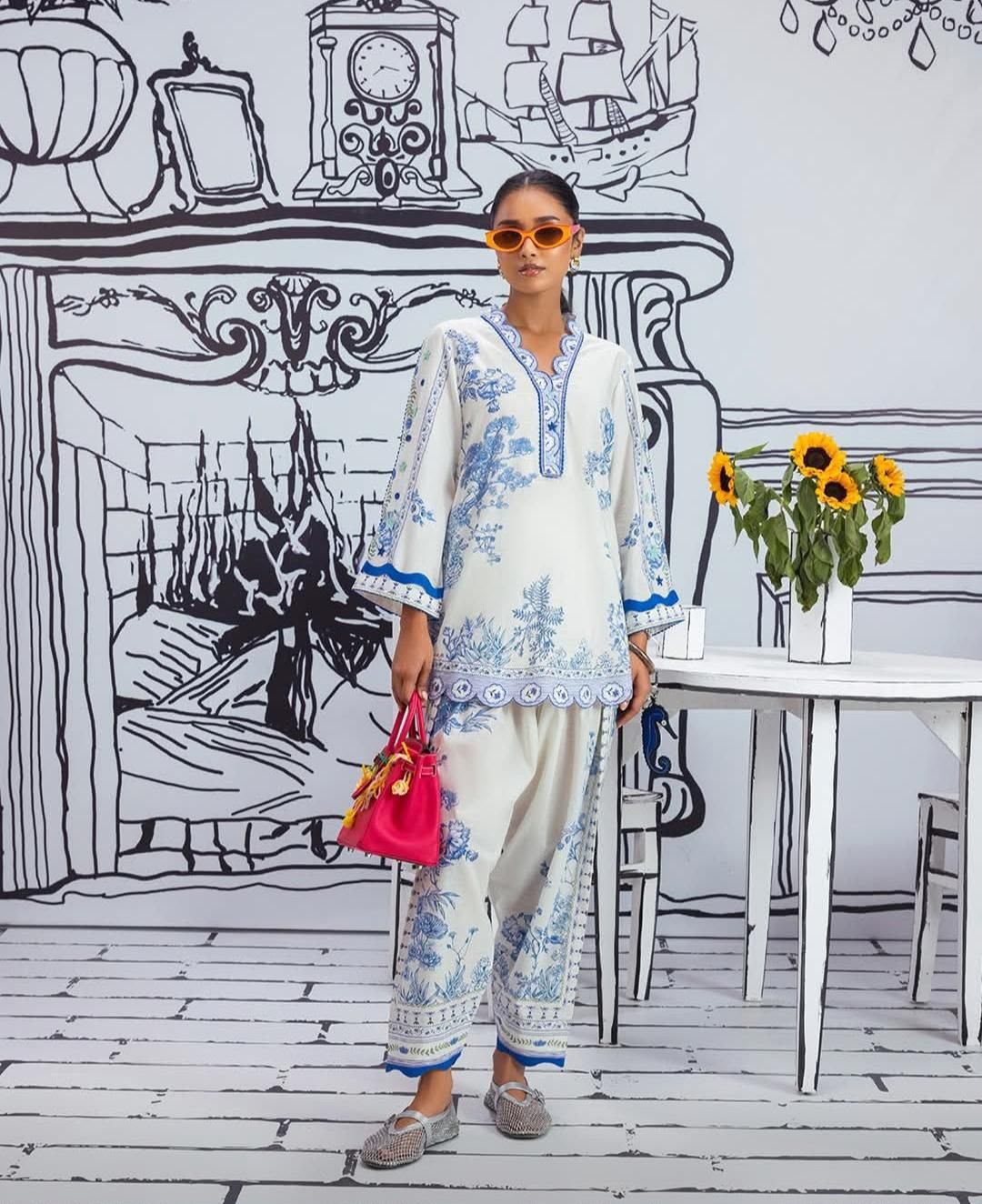 Sapphire Digital Printed Lawn 2-Piece Suit - Image 16