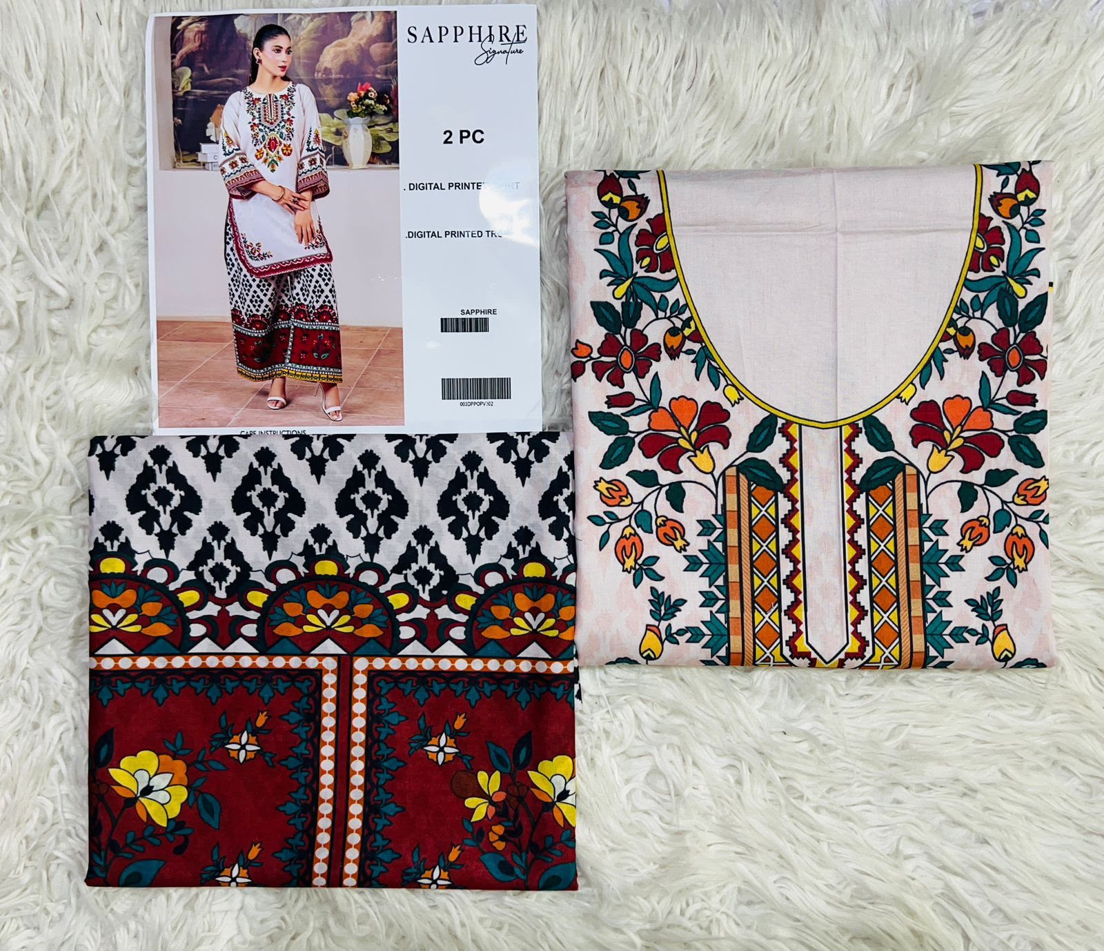 Sapphire Digital Printed Lawn 2-Piece Suit - Image 14