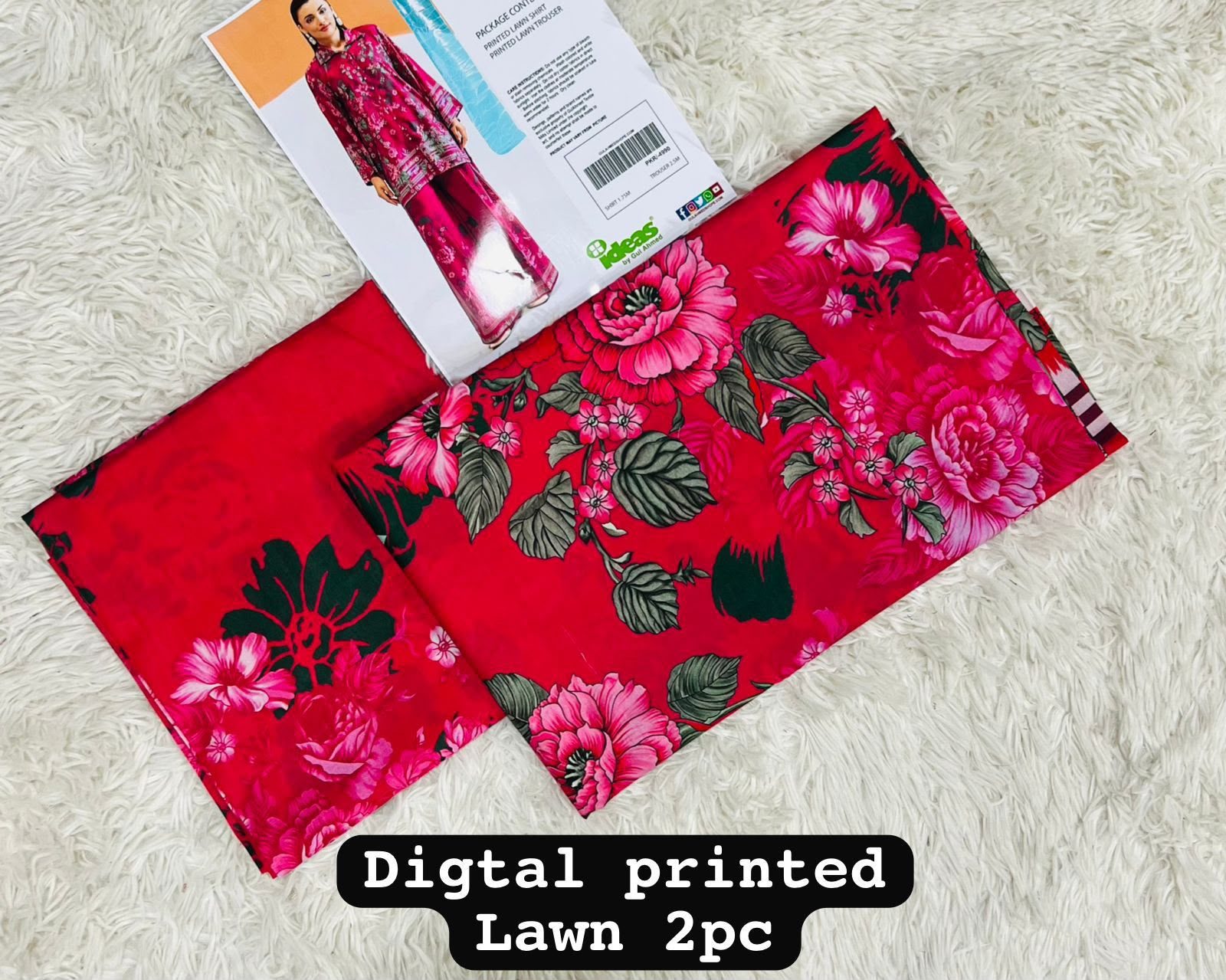 Sapphire Digital Printed Lawn 2-Piece Suit - Image 23