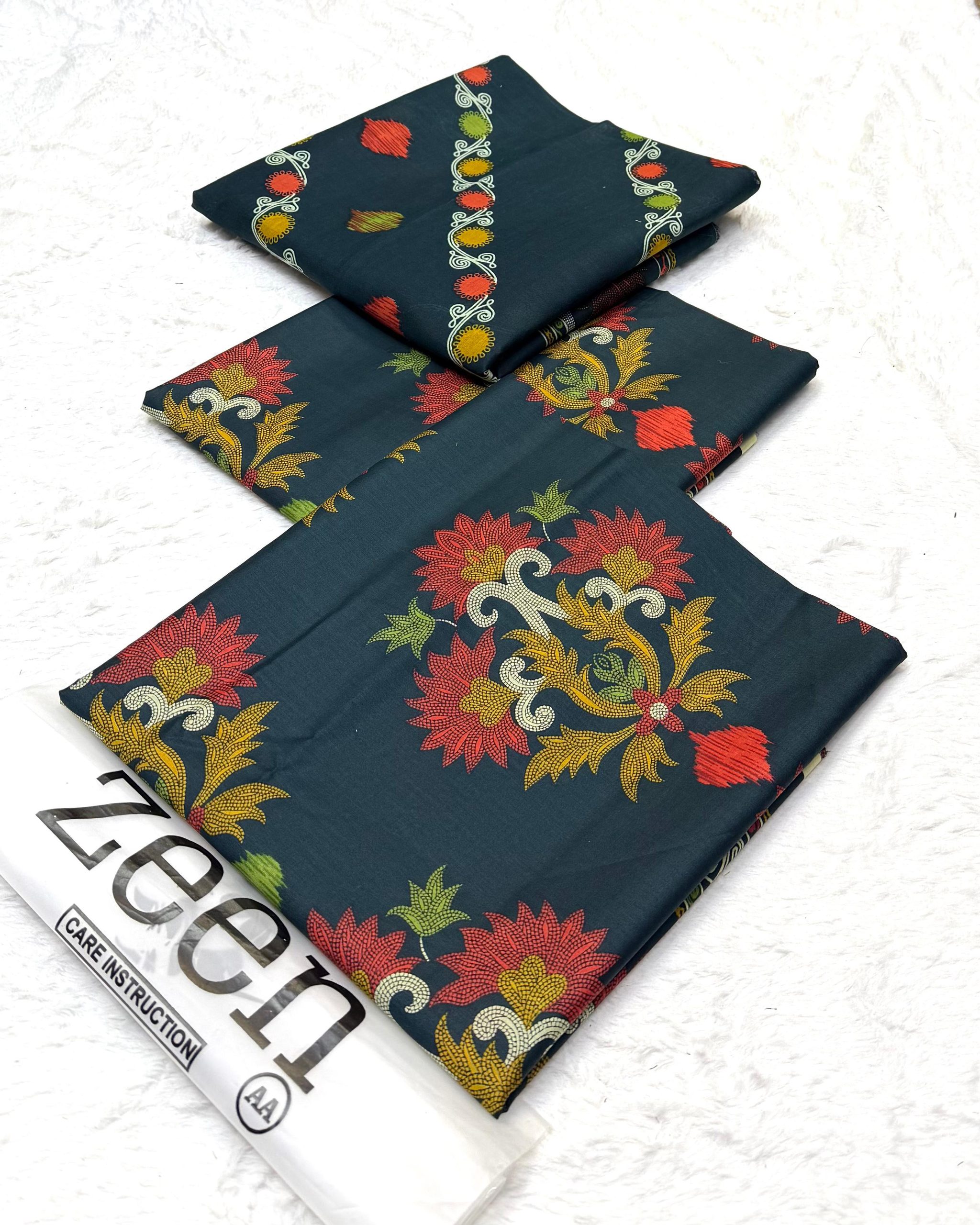 Zeen Digital Printed Lawn 3-Piece Suit - Image 9